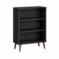 Bücherregal Standregal 80 x 30 x 110 cm MDF rechteckig Schwarz Braun